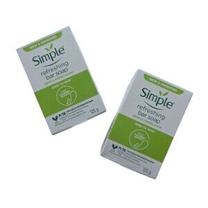 Simple Refreshing Bar Soap With Cucumber Extract 4.4 oz Each Lot Of 2
